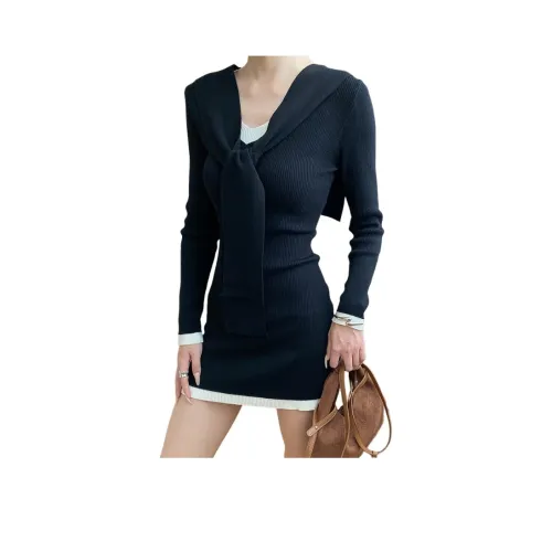 Hirono Journal Длинное платье с длинными рукавами женское