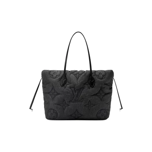 LOUIS VUITTON NEVERFULLSKI Skiing Collection Нейлоновая сумка через плечо средняя женская темно-серый