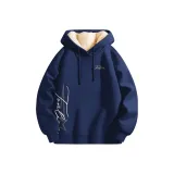 [Шерпа-толстовка] Темно-синий (Звезда логотип на груди, звезда логотип на правой нижней части)