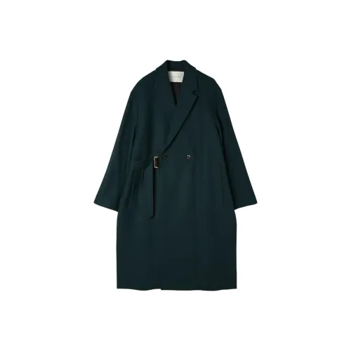 CULLNI FW25 Овца Шерсть Мелтон Галстук Локен Длинный Chester Пальто Унисекс