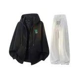 Чёрный + Белый Серый K [с флисовой подкладкой, улучшенный]