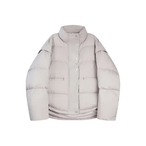 ELLE Светло-серый женский пуховик