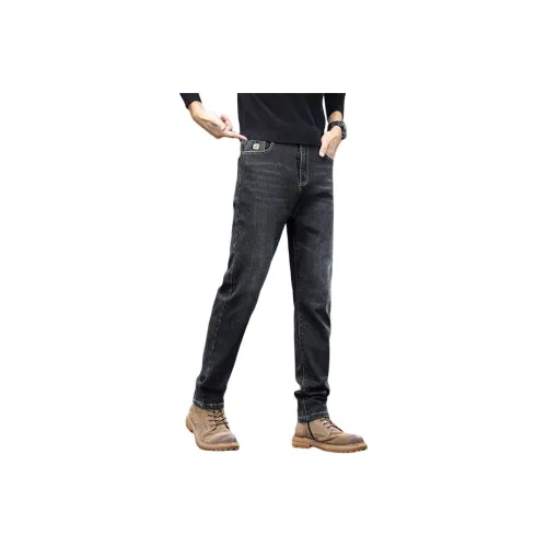 DKRVT Черный Серый [Упаковка] Мужские Джинсы