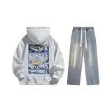 Set (Премиум Серый Стандартное Издание + Винтаж Синий Джинсы)