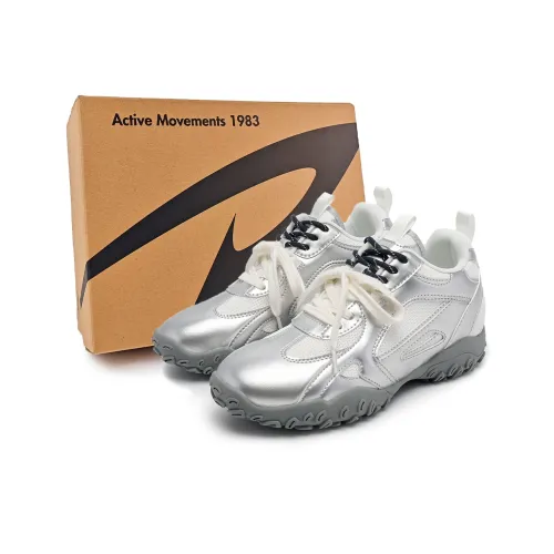 DEERWAY Износостойкий противоскользящий низкий топ повседневная обувь Женская Белый Серебряный