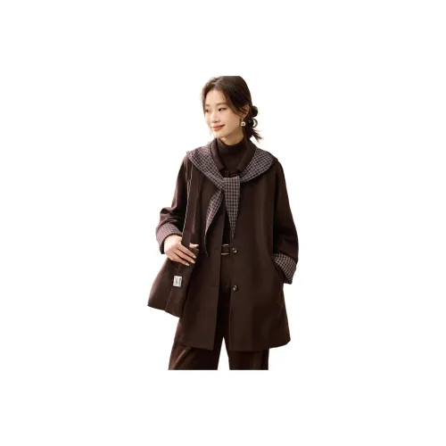 MOHANYIMEI Кофе Женское Пальто