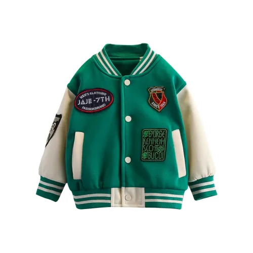 RHOBESAM Nemo Companion 02 Label Baseball Jacket Green Kids Jackets