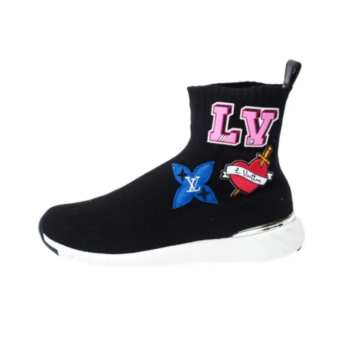LOUIS VUITTON Устойчивая к истиранию высокая повседневная обувь для женщин черная