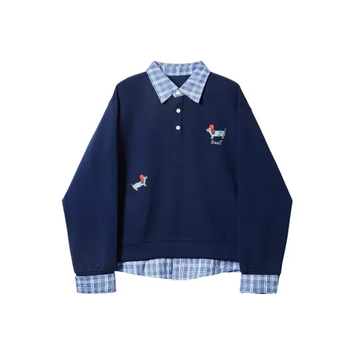 DTLUI Темно-синий синий женский свитшот