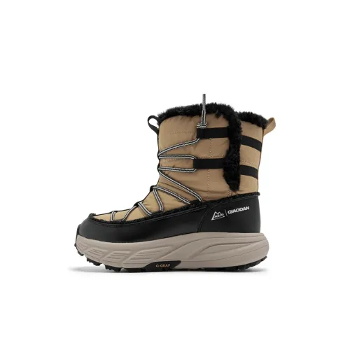 QIAODAN Водоотталкивающий противоскользящий устойчивый к истиранию детская хлопковая обувь из дерева коричневый черный