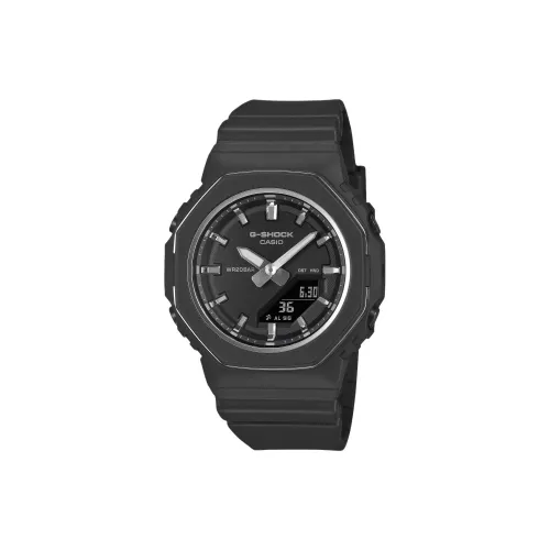 CASIO 2100 Series Кварцевый механизм Смольный ремешок Часы Женские Черный циферблат