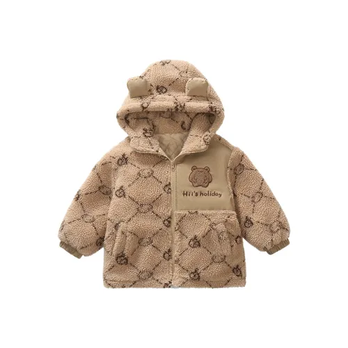 RHOBESAM Yu Yi Детский Компаньон Пэчворк Вышивка Флок Платье Кофе Kids Куртки