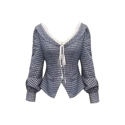 TIBINB Синий Женские Рубашки