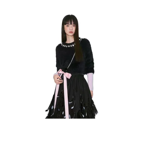 AIVEI Черные Женские Свитера