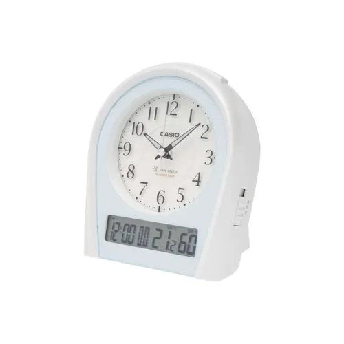 CASIO Радиоконтролируемые Механические Настольные Часы из Смолы Унисекс Белые