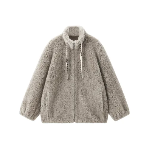 PEACEBIRD Облако Дождь Бежевый Женские Меховые изделия