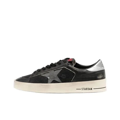 Golden Goose Stardan Low Топ Скейтборд Кроссовки Мужские Черные Серебряные