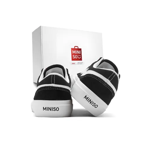 Miniso Скейтборд Кроссовки Низкие Классические Черные Золотые Унисекс