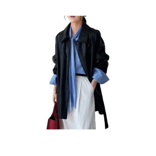 Hirono Journal Осенне-зимняя кожаная куртка для женщин