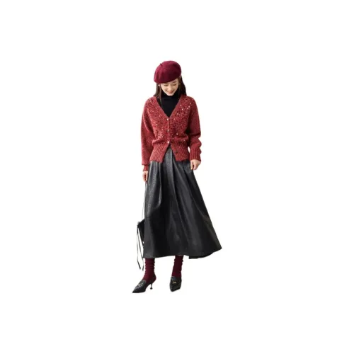 Mo Han Yi Mei Процветание Красный Женские Свитера