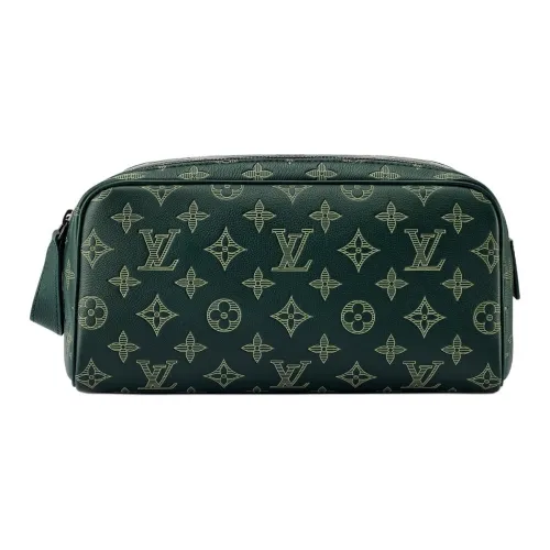 LOUIS VUITTON Dopp Kit Полная С принтом Туалетная сумка Мужская Зеленая