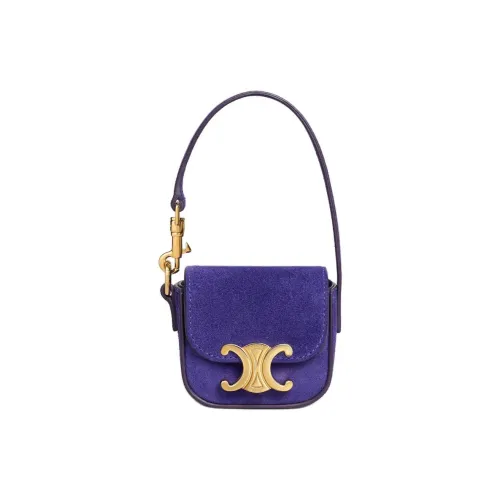 CELINE Claude Спилок коровьей кожи Мелочь Кошелек Мини Женский Фиолетовый