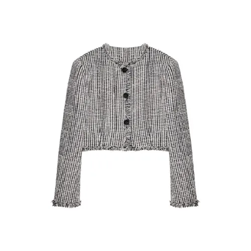 PZHK Черное Женское Короткое Пальто