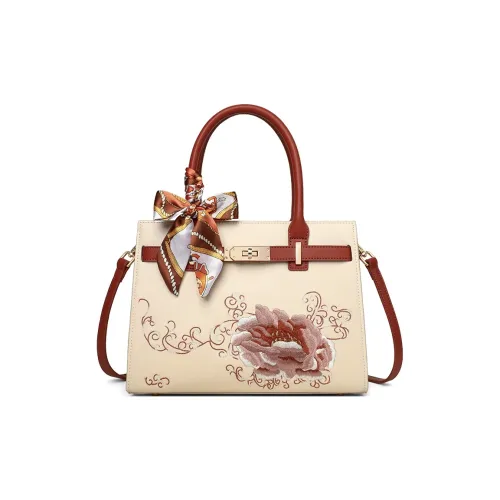 MILLIE'S Корова Кожа Сумка Стандартная Женская Экрю