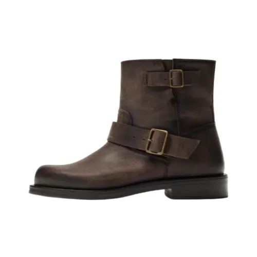 ZARA Ограниченная серия ботинок на щиколотку Мужской Коричневый