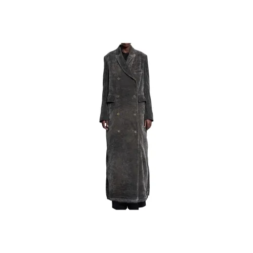 UMA WANG Темно-серый женский тренч