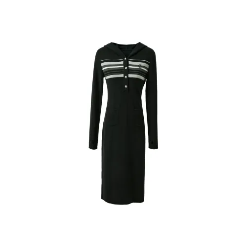 3COLOUR Длинное платье с длинными рукавами женское