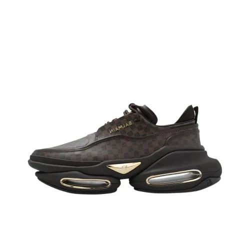 BALMAIN B Смелый Низкий Топ Повседневная Обувь Мужская Черный Умбра