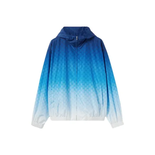 GUCCI FW25 Lido Коллекция Куртки и Пальто Мужские Синий Белый