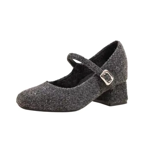 Varib Грубый каблук Мэри Джейн туфли 8 см женские