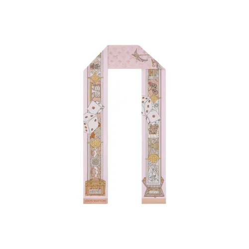 LOUIS VUITTON Шарфы из шелка Тутовый женские розовые