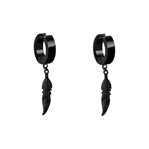 WANFEIXI Титановая сталь Нижняя заколка Серьги On Унисекс