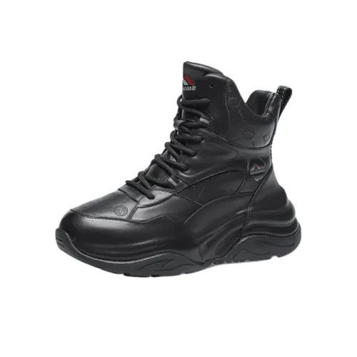 KOLUMB Амортизация Легкий Высокий Топ Повседневная Обувь Женская Черная Серый