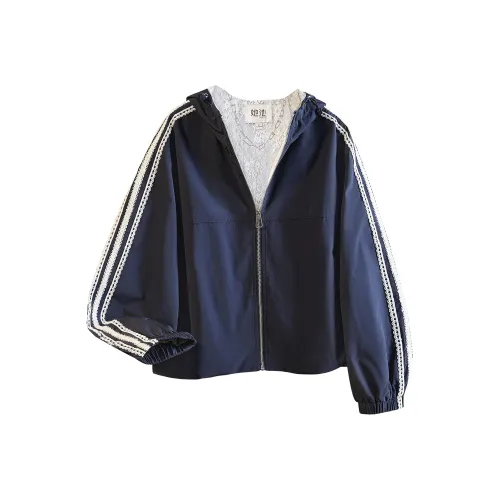 TOUCH Укороченное пальто женское темно-синего цвета