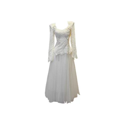 GJFD Длинное платье с длинными рукавами женское