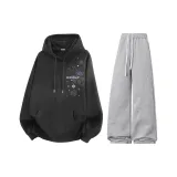 Темно-серый свитшот + серые штаны фотиния