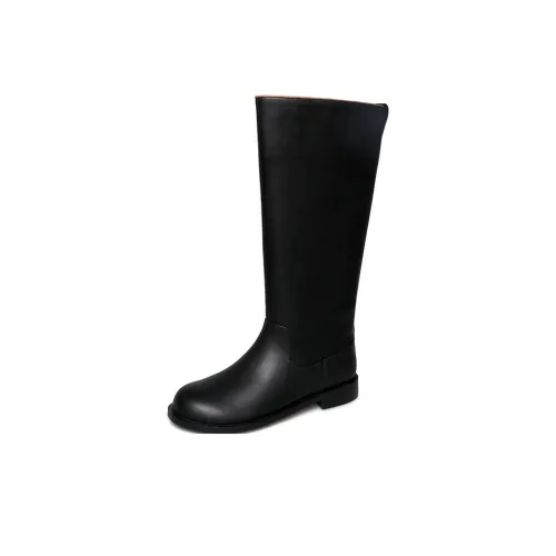 AIQINISHA Высокие сапоги до колена 2,5 см женские