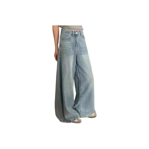 NVRFRGT Винтажные синие унисекс джинсы