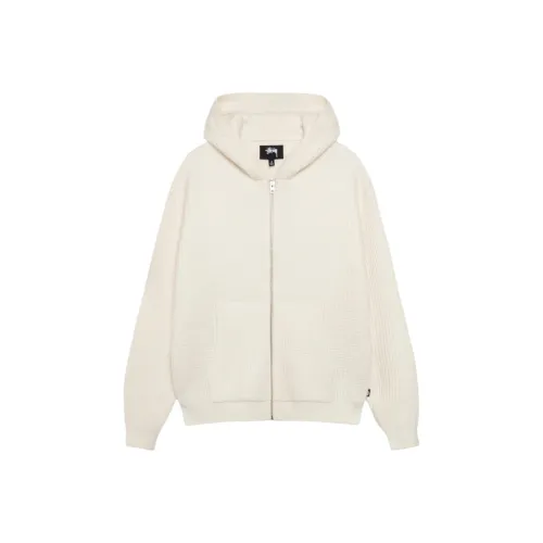 Stussy FW25 WAFFLE Cashmere ZIP Hoodie Sweatshirt Unisex