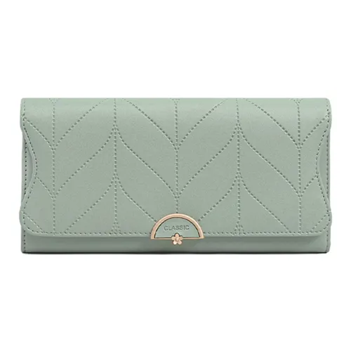 VINEY Кошелек из коровьей кожи стандартный женский зеленый розовый