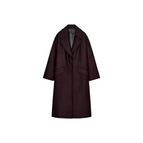 ZARA Collaboration Темно-красное женское пальто