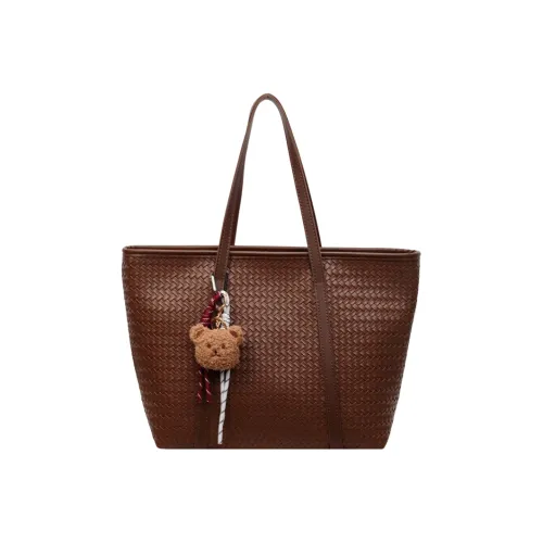 AUNG Вязаная ткань Сумка Стандартная Черная Кофейная Коричневая