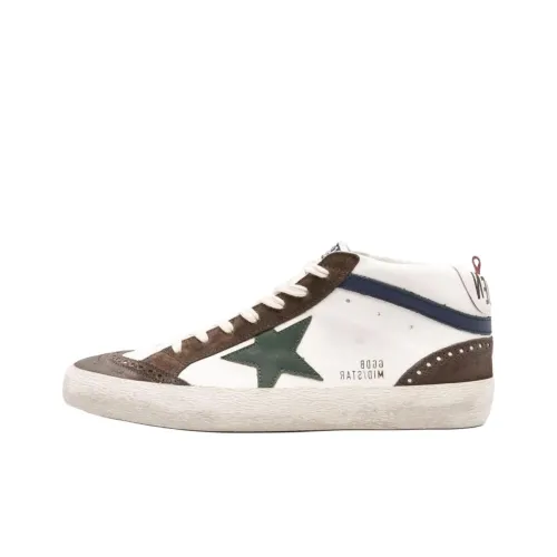 Golden Goose Mid Star MID Топ Скейтборд Кроссовки Мужские Коричневые