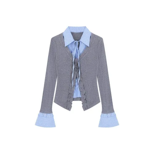 MORii Серый Подарочный набор Остров Store MORii Значок Женские Рубашки