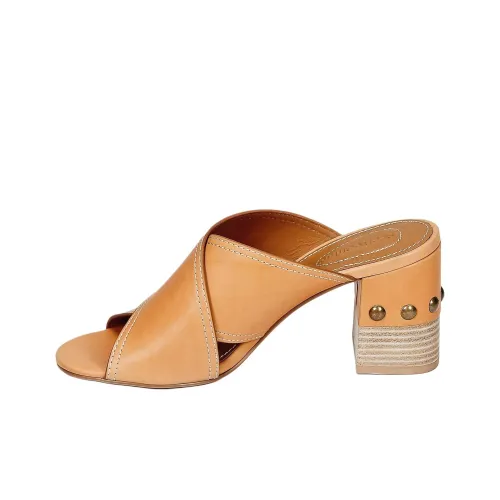 See By Chloe Устойчивые к истиранию шлепанцы женские коричневые