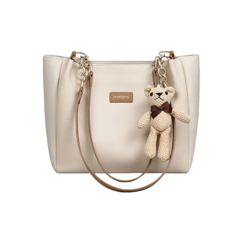 MILLIE'S Корова Кожа Подмышка Сумка через плечо Тоут Сумка Сумка для покупок Стандартная Женская Экрю